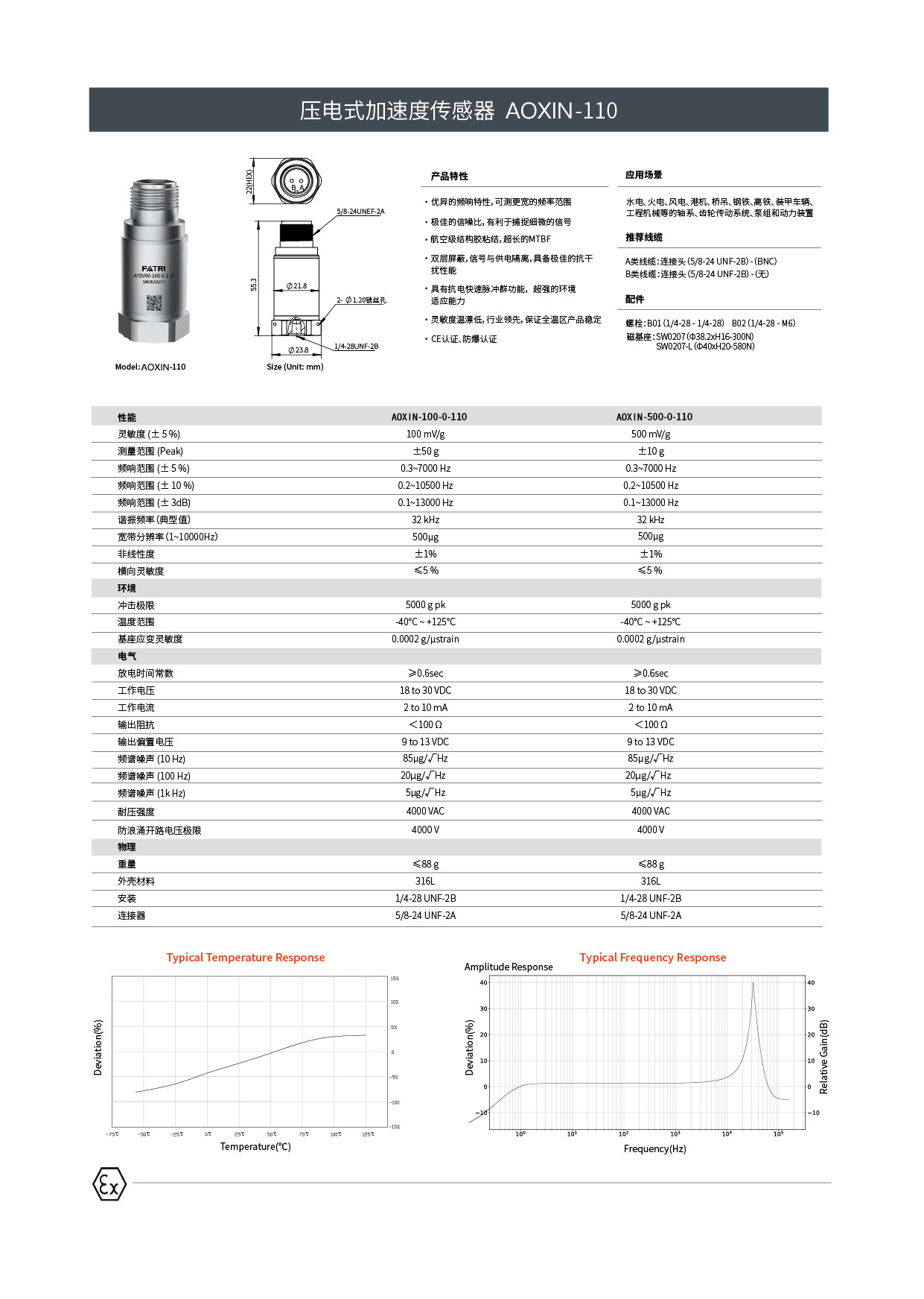 压电式加速度传感器