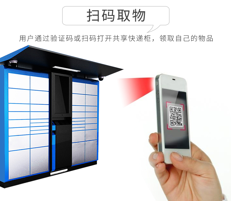 共享快递柜方案的功能-扫码取物