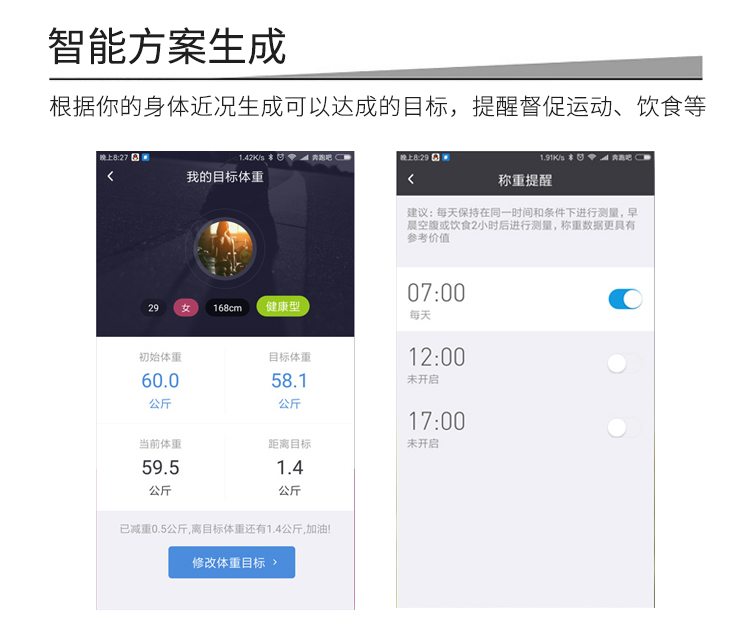 智能体脂秤功能-智能方案生成